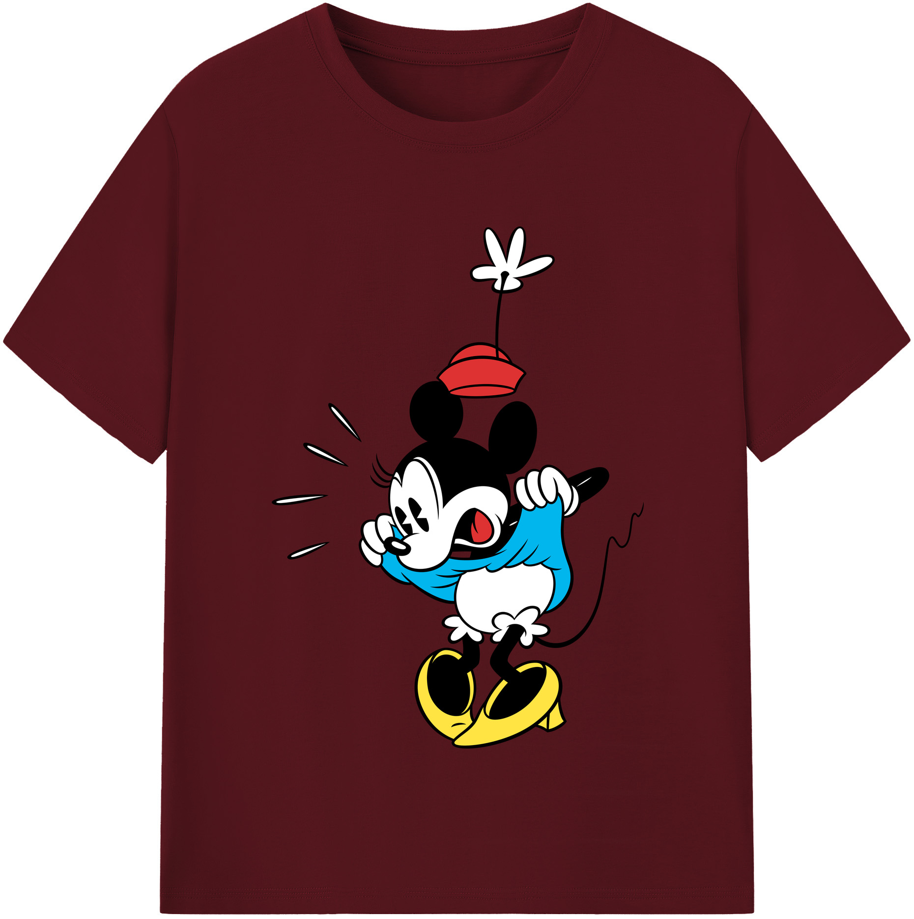 （画像用） ミッキーマウス Mickey Mouse 綿100％半袖Tシャツ（フロントプリント）